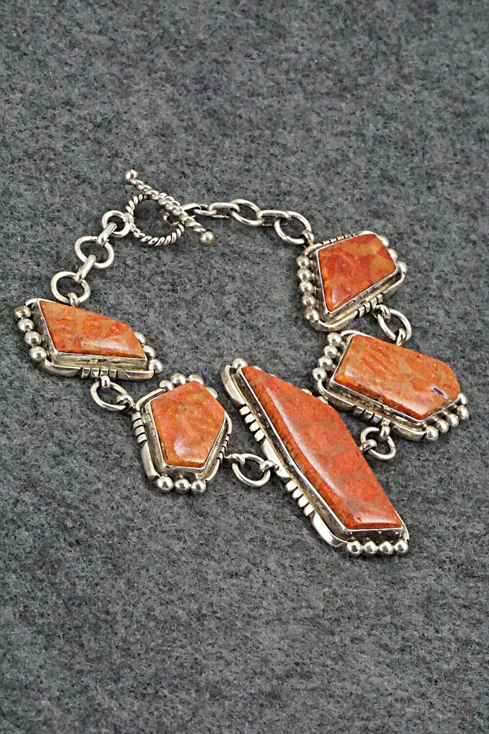 Sponge Coral & Sterling Silver Necklace Set - Oliver Smith - Image 4