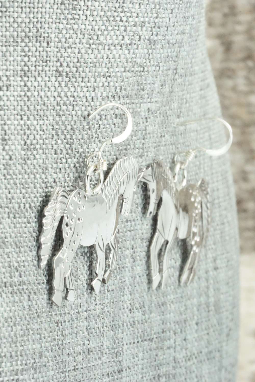 Sterling Silver Earrings - Louise Yazzie - Image 6