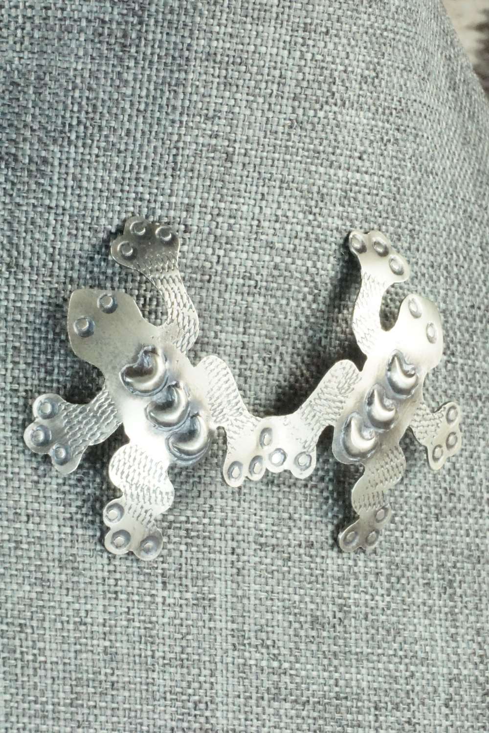 Sterling Silver Earrings - Tim Yazzie - Image 4