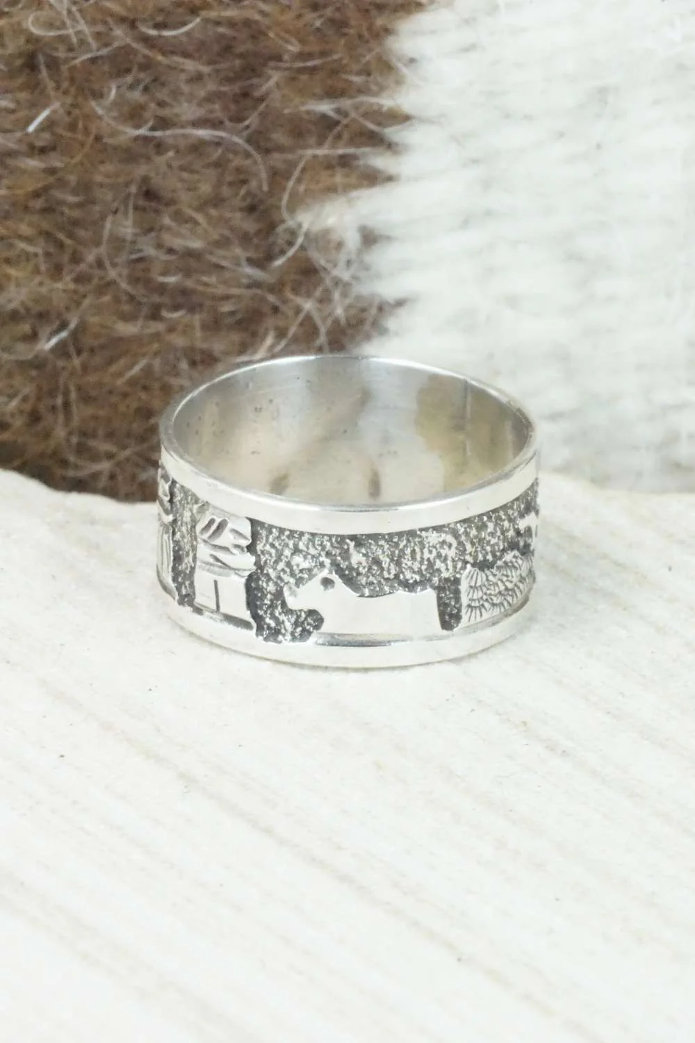 Sterling Silver Ring - Elaine Becenti - Size 8.75 - Image 3