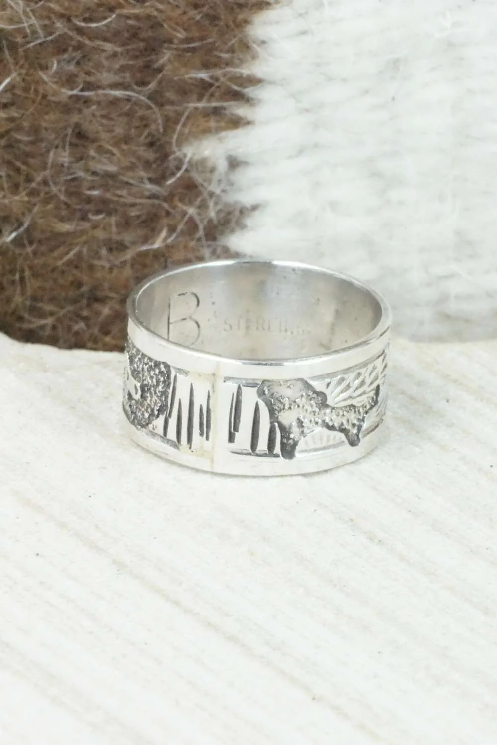 Sterling Silver Ring - Elaine Becenti - Size 8.75 - Image 5