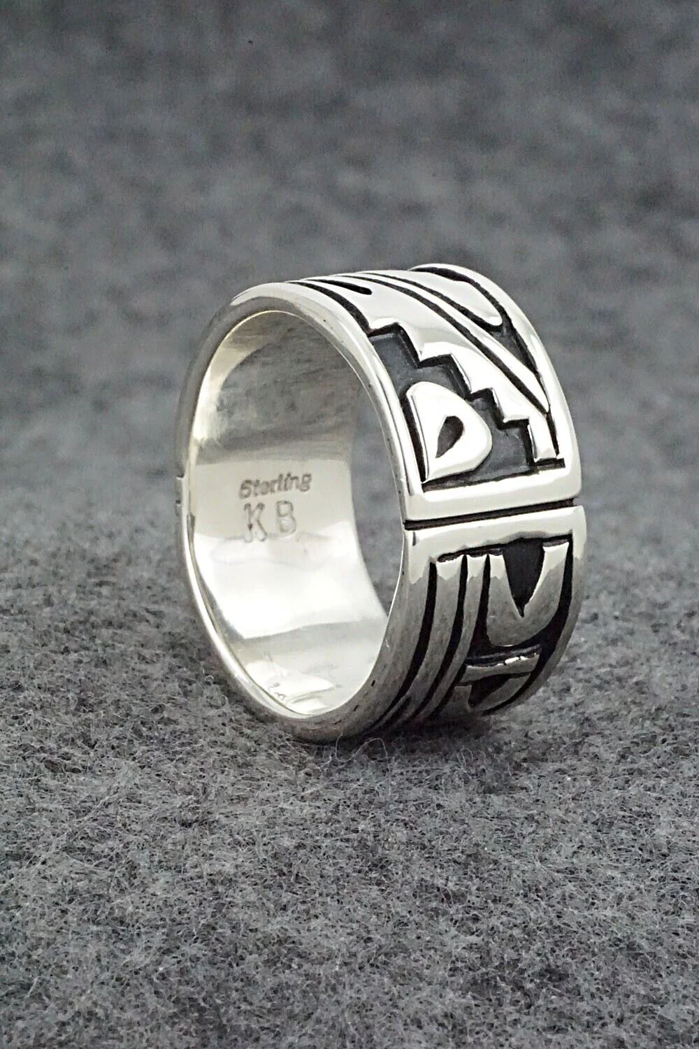 Sterling Silver Ring - Kerry Begay - Size 14.75 - Image 7