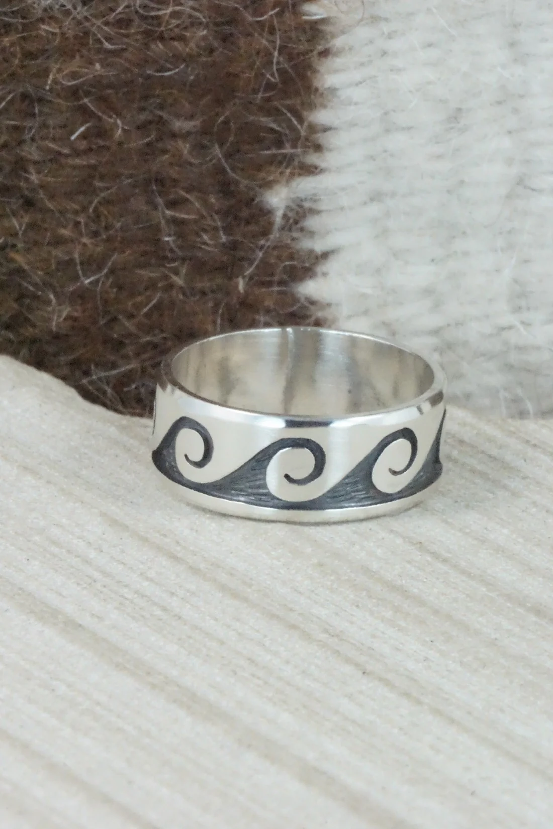 Sterling Silver Ring - Timothy Mowa - Size 12.25 - Image 7