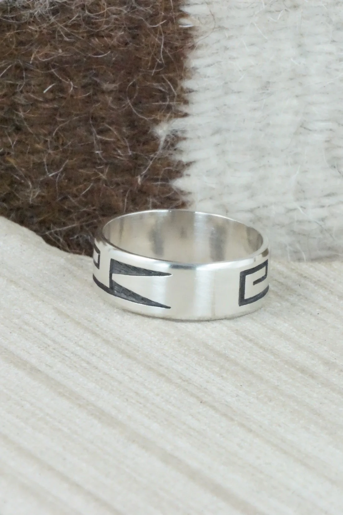 Sterling Silver Ring - Timothy Mowa - Size 13.5 - Image 3