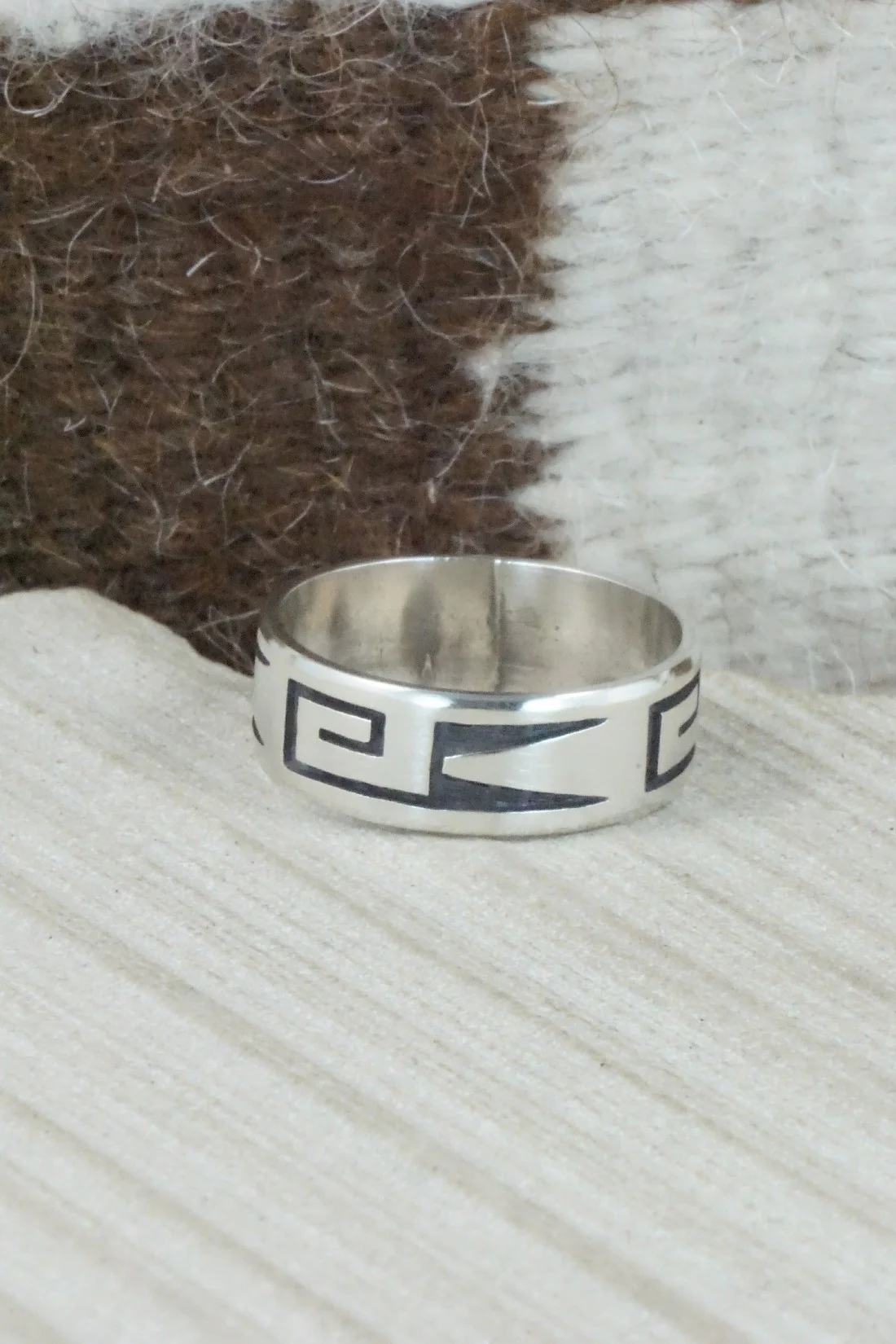 Sterling Silver Ring - Timothy Mowa - Size 13.5 - Image 8