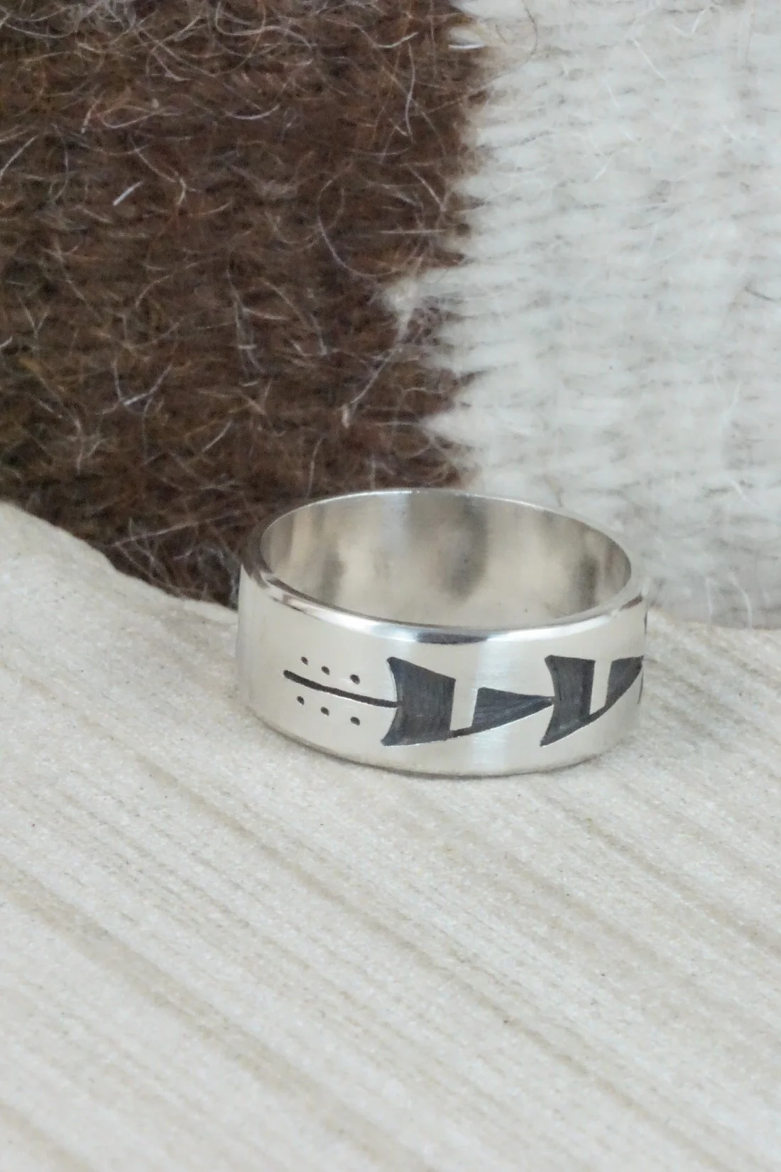 Sterling Silver Ring - Timothy Mowa - Size 12 - Image 4