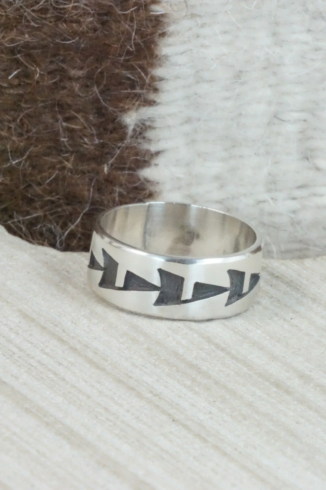 Sterling Silver Ring - Timothy Mowa - Size 12 - Image 5
