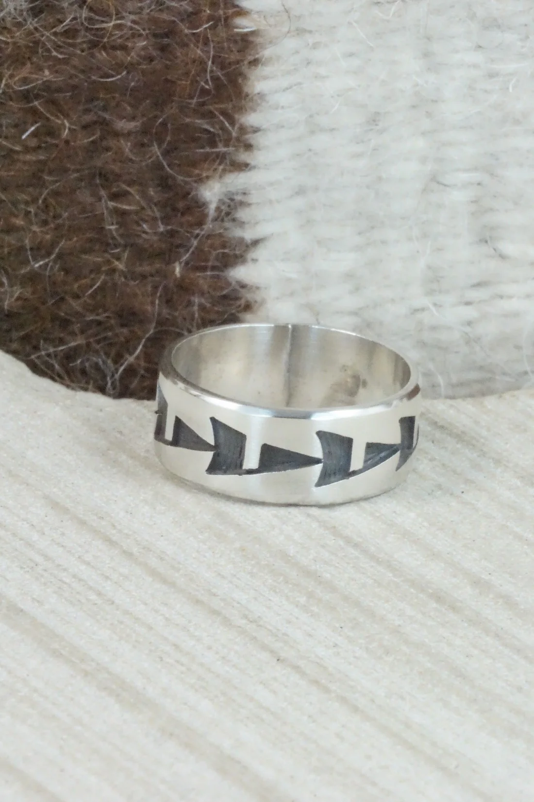 Sterling Silver Ring - Timothy Mowa - Size 12 - Image 7