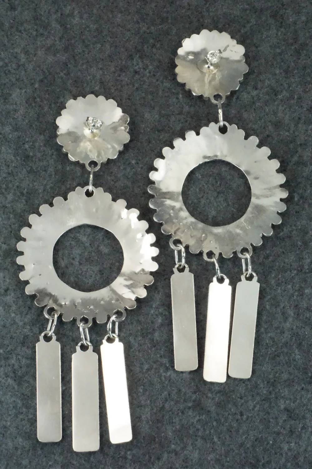 Turquoise and Sterling Silver Earrings - Virginia Byjoe - Image 4