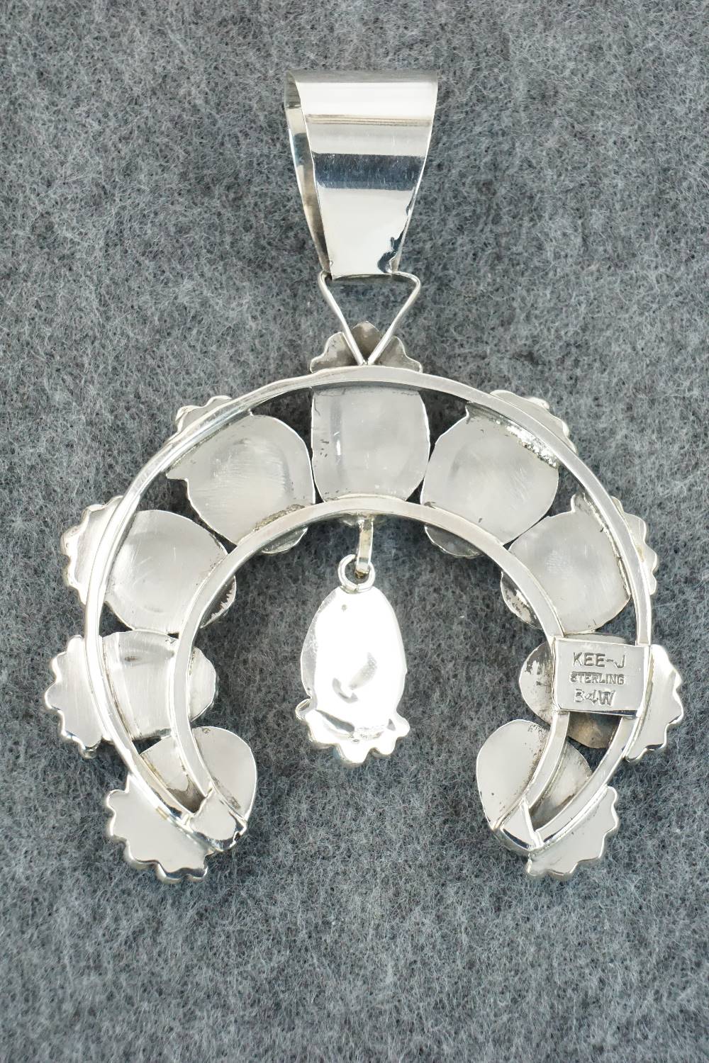 Turquoise and Sterling Silver Naja Pendant - Vernon Johnson - Image 6