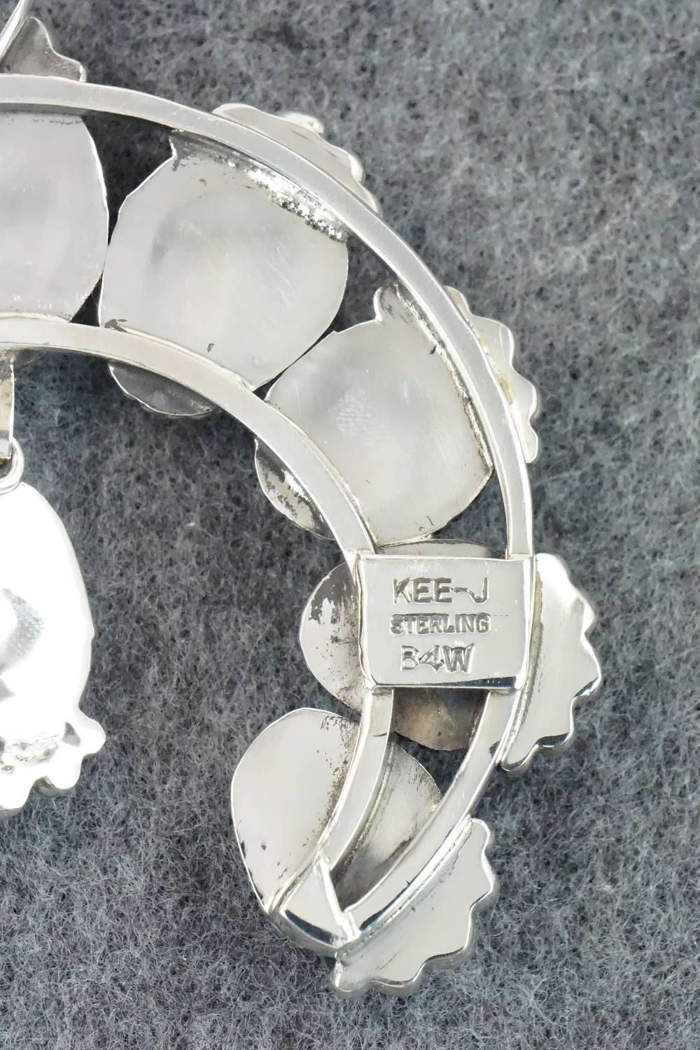 Turquoise and Sterling Silver Naja Pendant - Vernon Johnson - Image 7