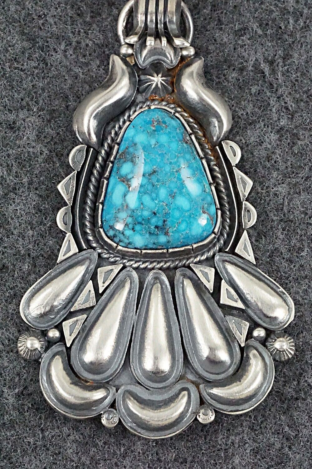 Turquoise and Sterling Silver Pendant - Derrick Gordon - Image 3