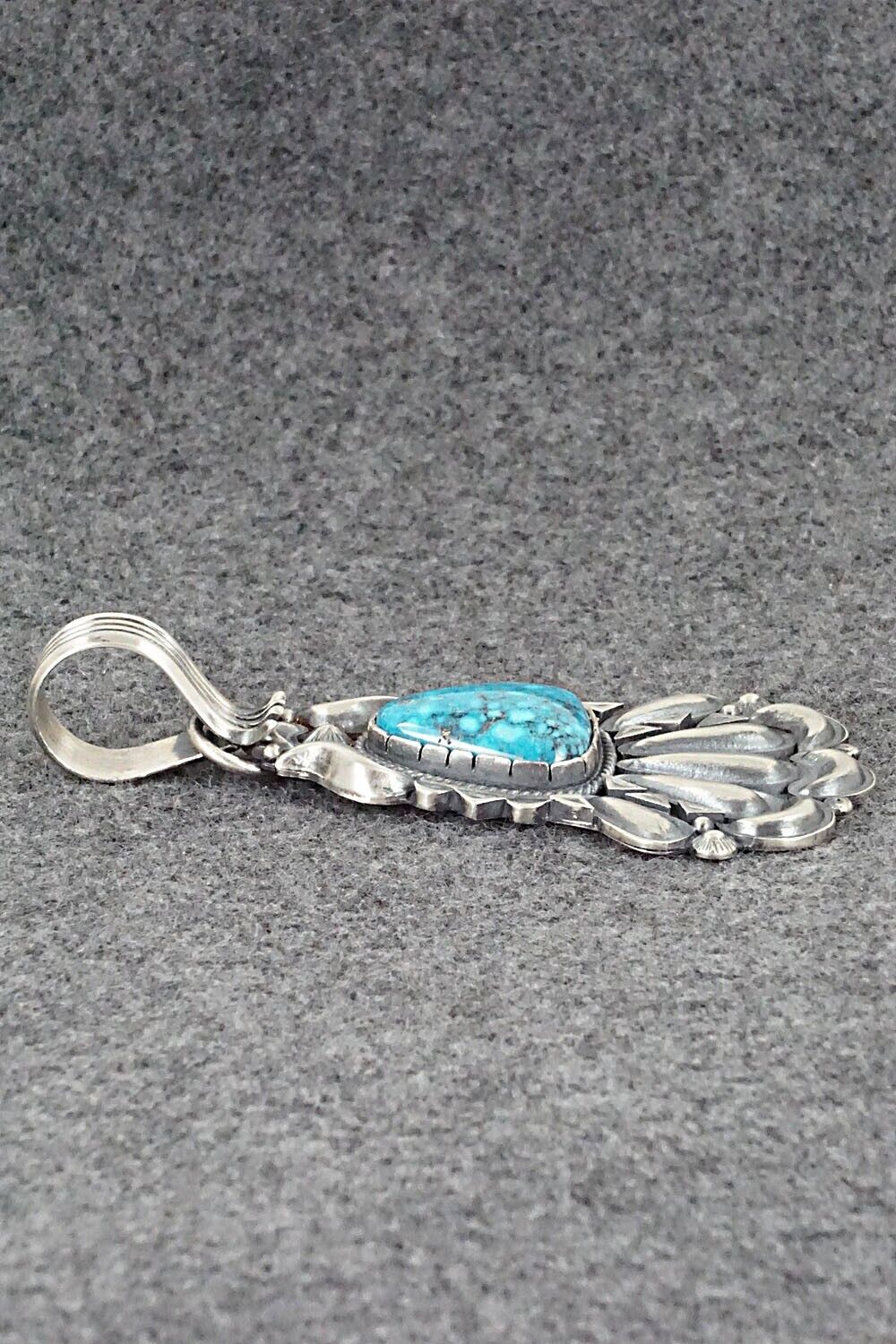 Turquoise and Sterling Silver Pendant - Derrick Gordon - Image 9