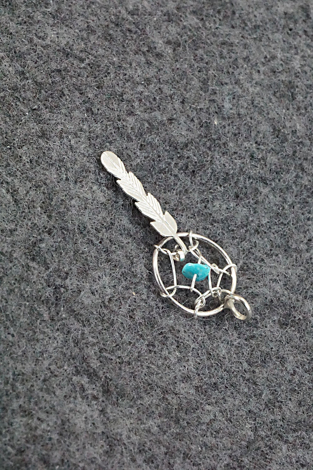 Turquoise and Sterling Silver Pendant - Helena Yazzie - Image 4