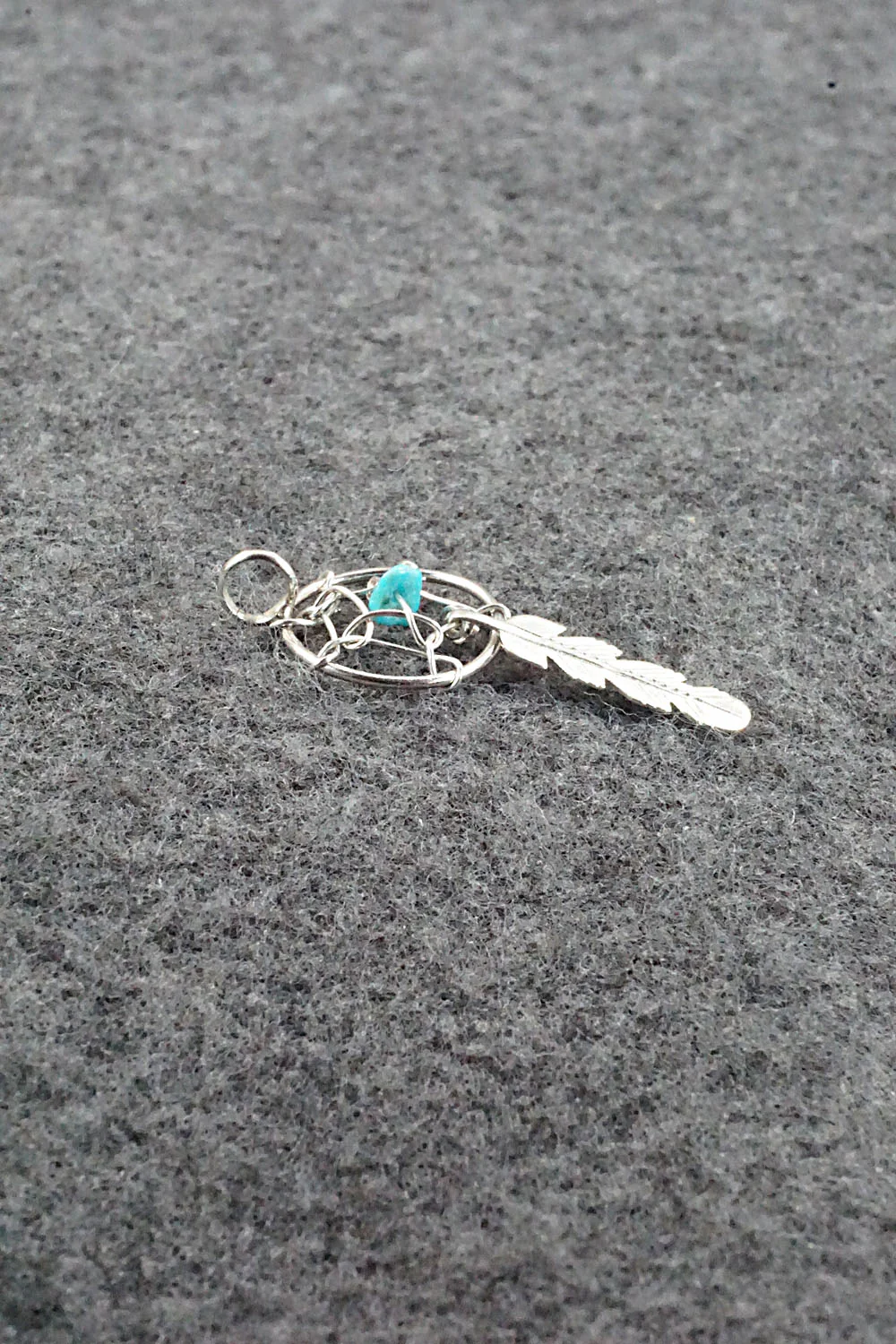 Turquoise and Sterling Silver Pendant - Helena Yazzie - Image 6