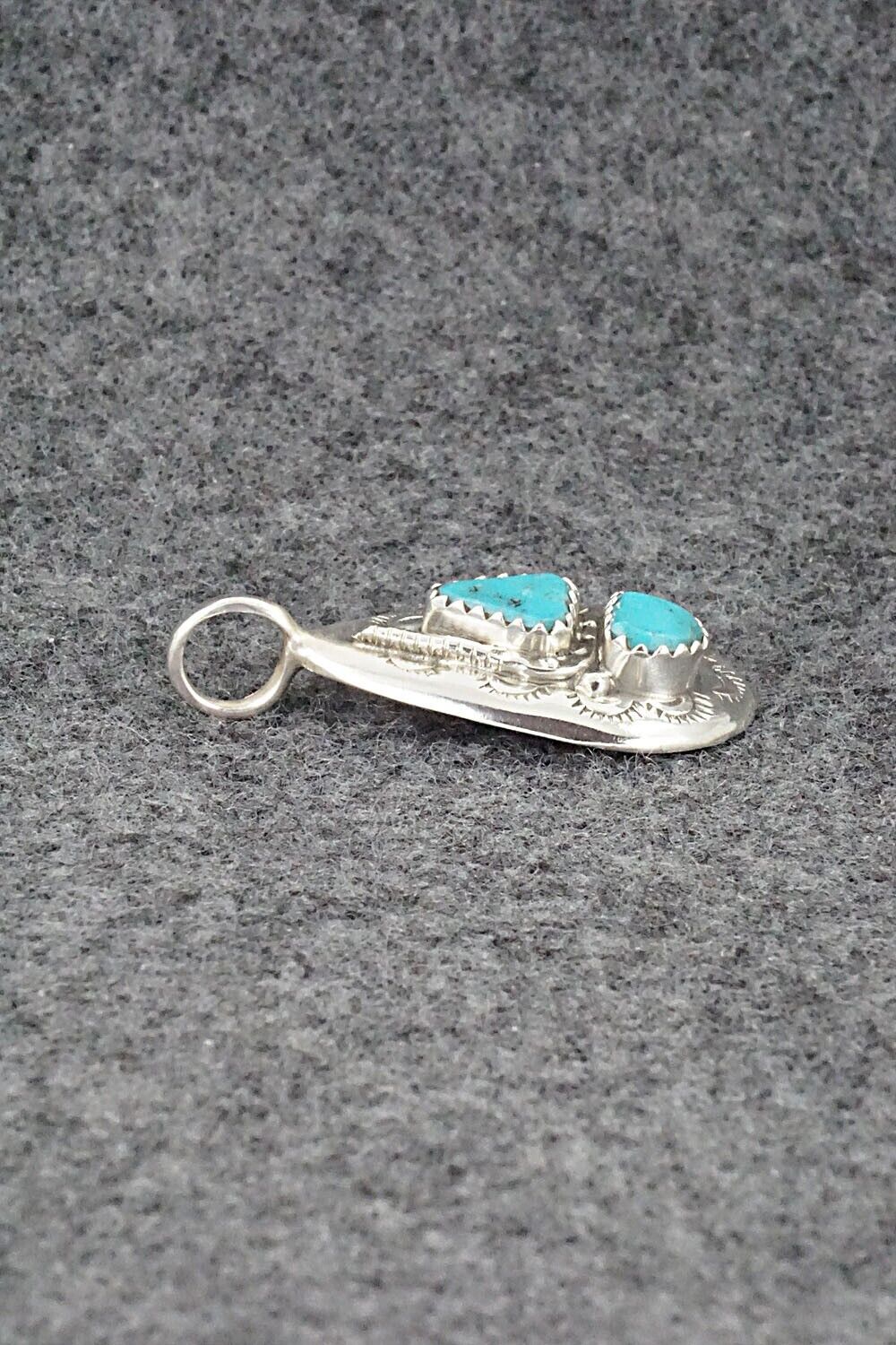 Turquoise and Sterling Silver Pendant - Joy Calavaza - Image 6