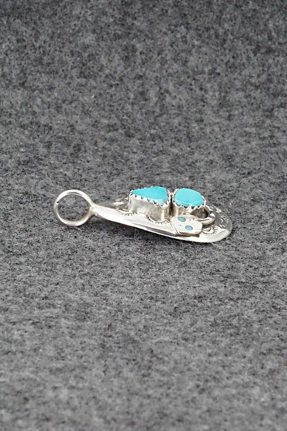 Turquoise and Sterling Silver Pendant - Joy Calavaza - Image 6