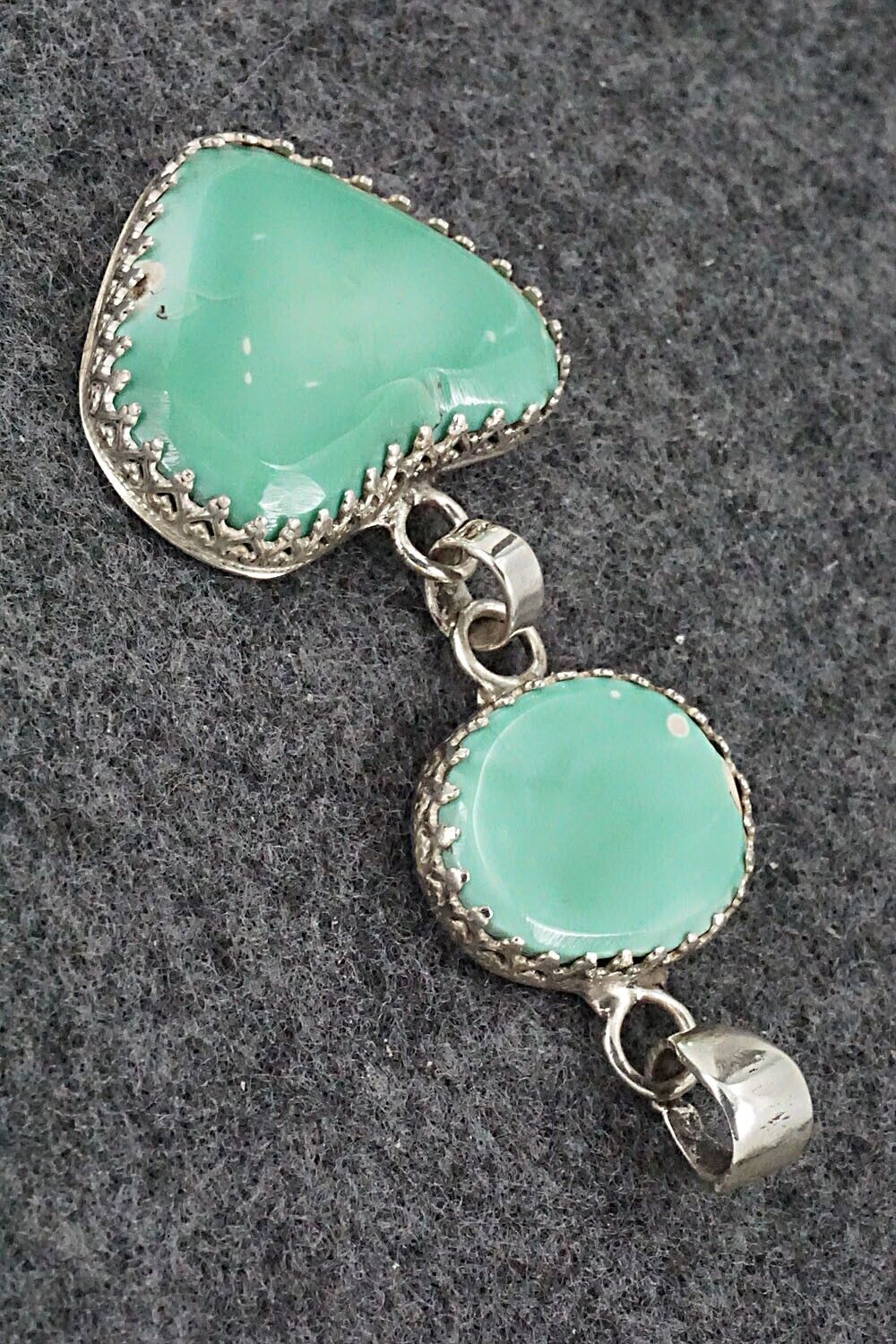 Turquoise and Sterling Silver Pendant - Matilda Chattin - Image 5