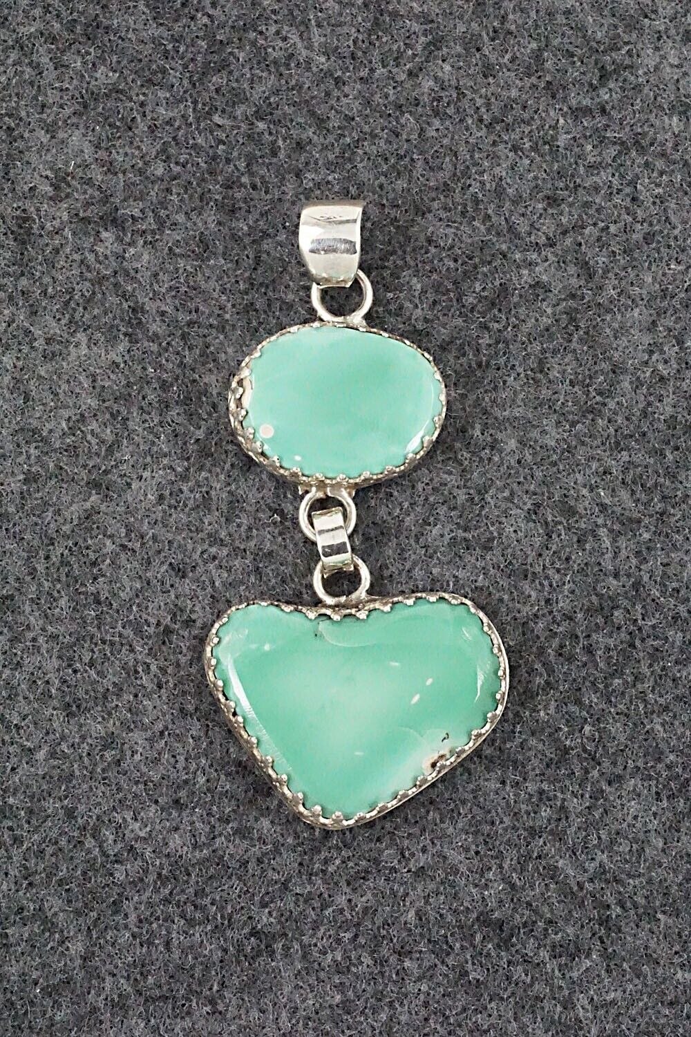 Turquoise and Sterling Silver Pendant - Matilda Chattin - Image 8
