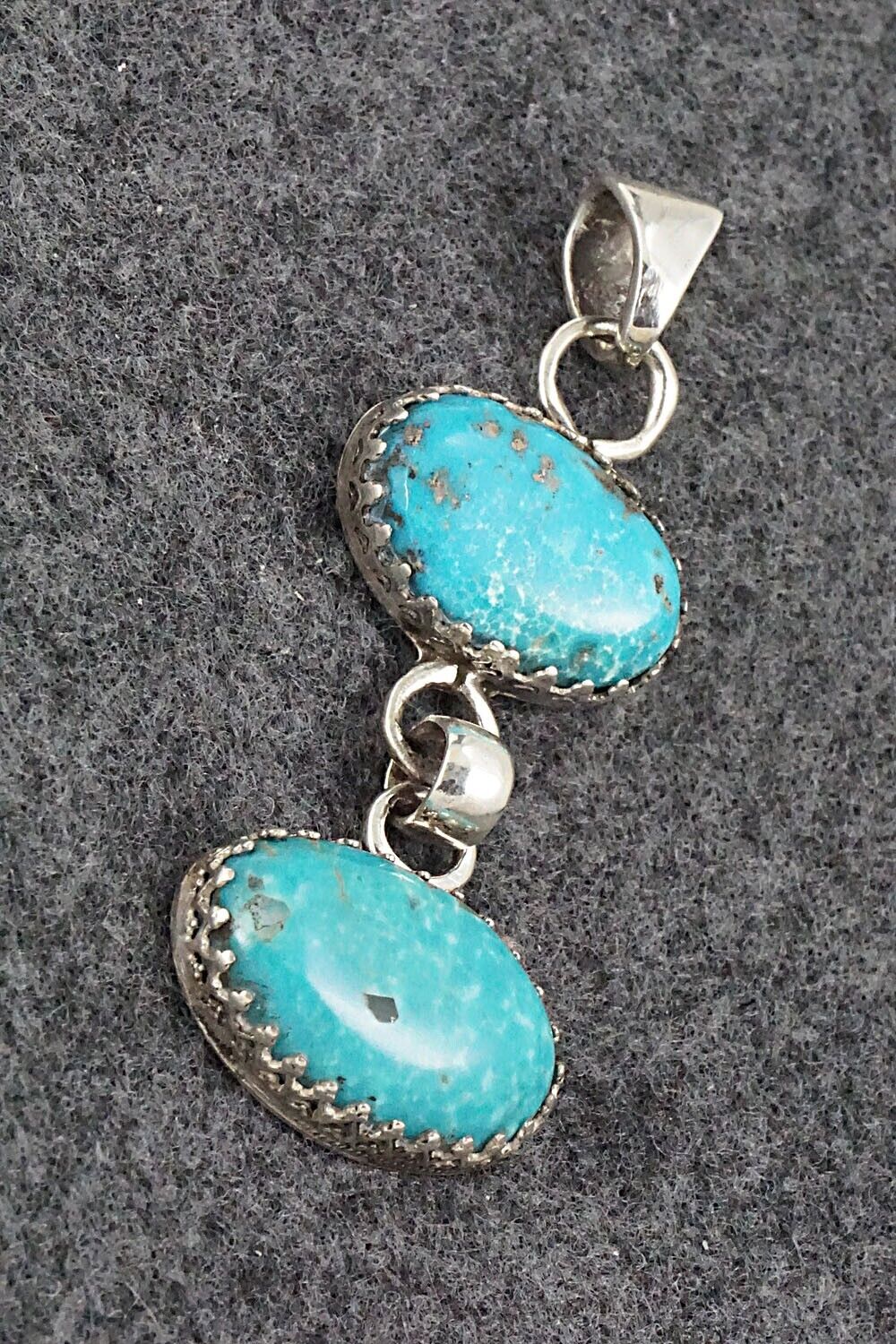 Turquoise and Sterling Silver Pendant - Matilda Chattin - Image 6