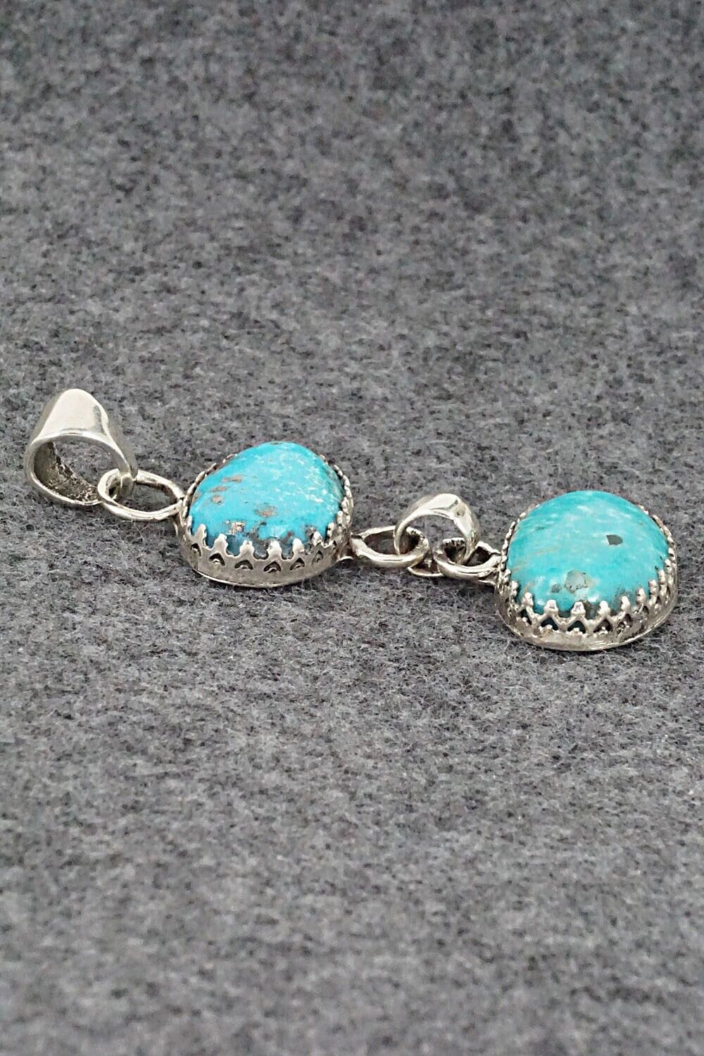 Turquoise and Sterling Silver Pendant - Matilda Chattin - Image 7