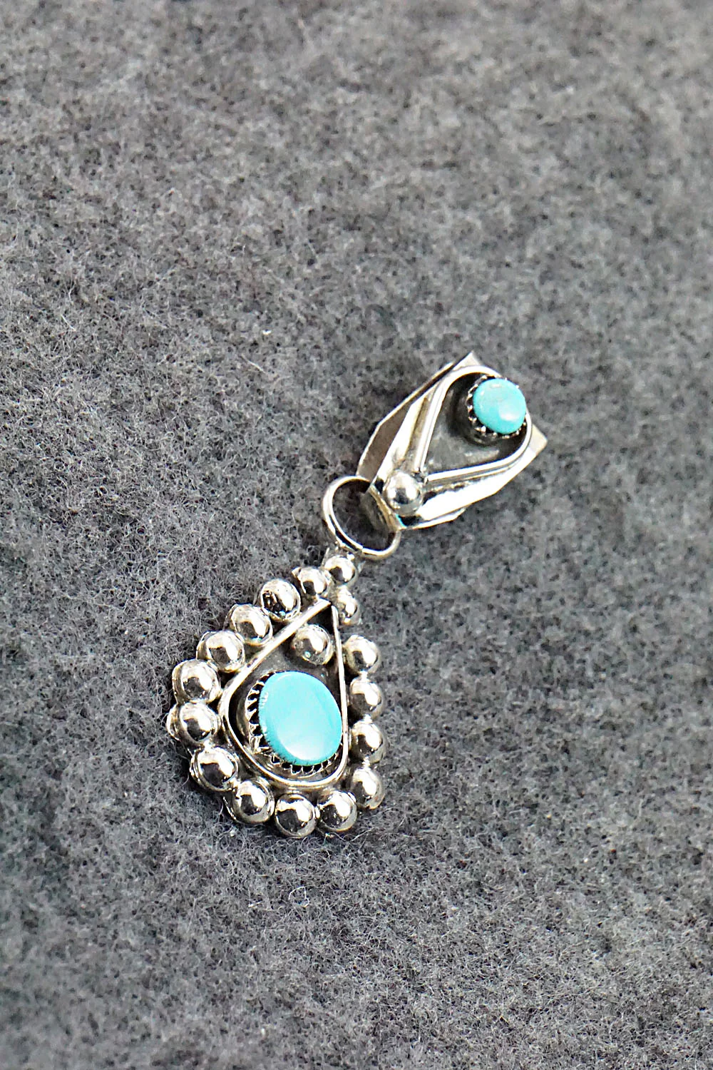 Turquoise and Sterling Silver Pendant - Verdie Booqua - Image 4