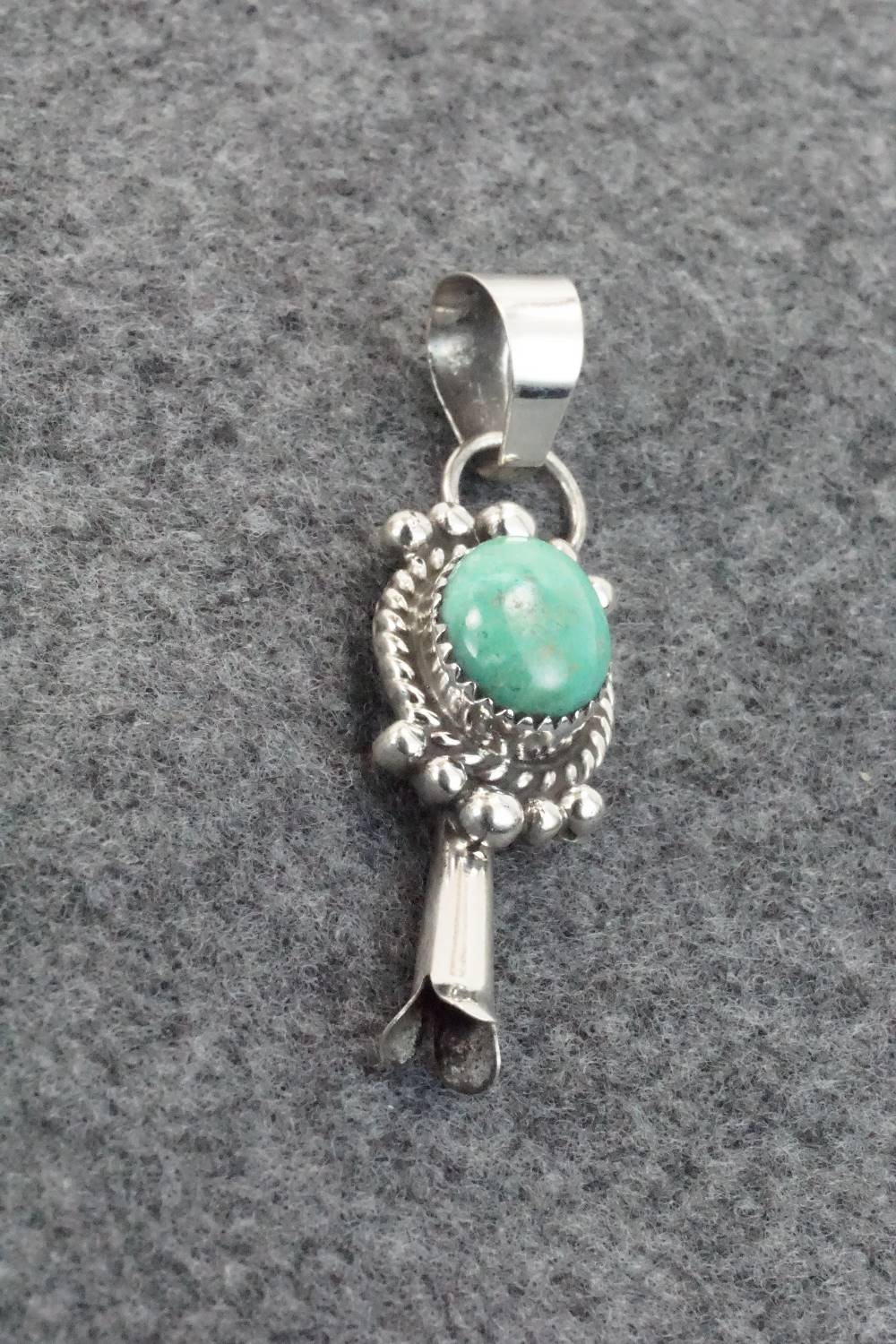 Turquoise and Sterling Silver Pendant - Vernon Johnson - Image 3