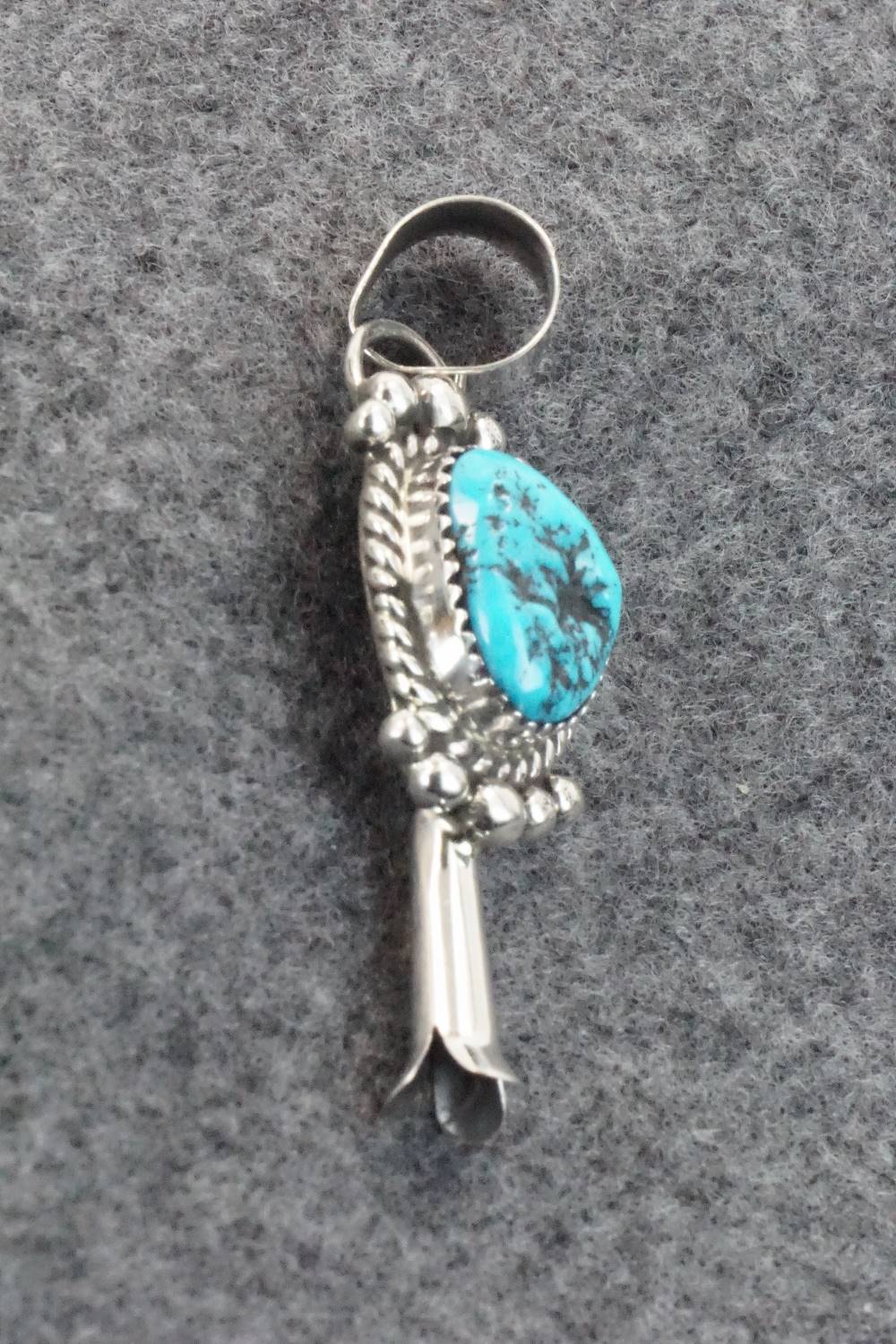 Turquoise and Sterling Silver Pendant - Vernon Johnson - Image 3