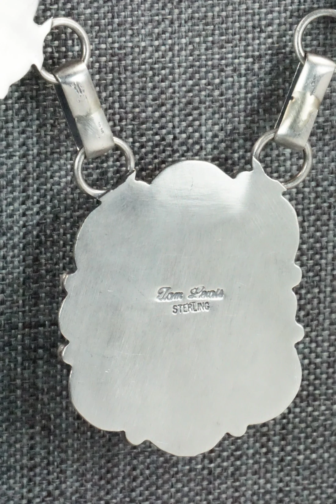 Turquoise, Coral & Sterling Silver Necklace and Earrings Set - Tom Lewis - Image 10