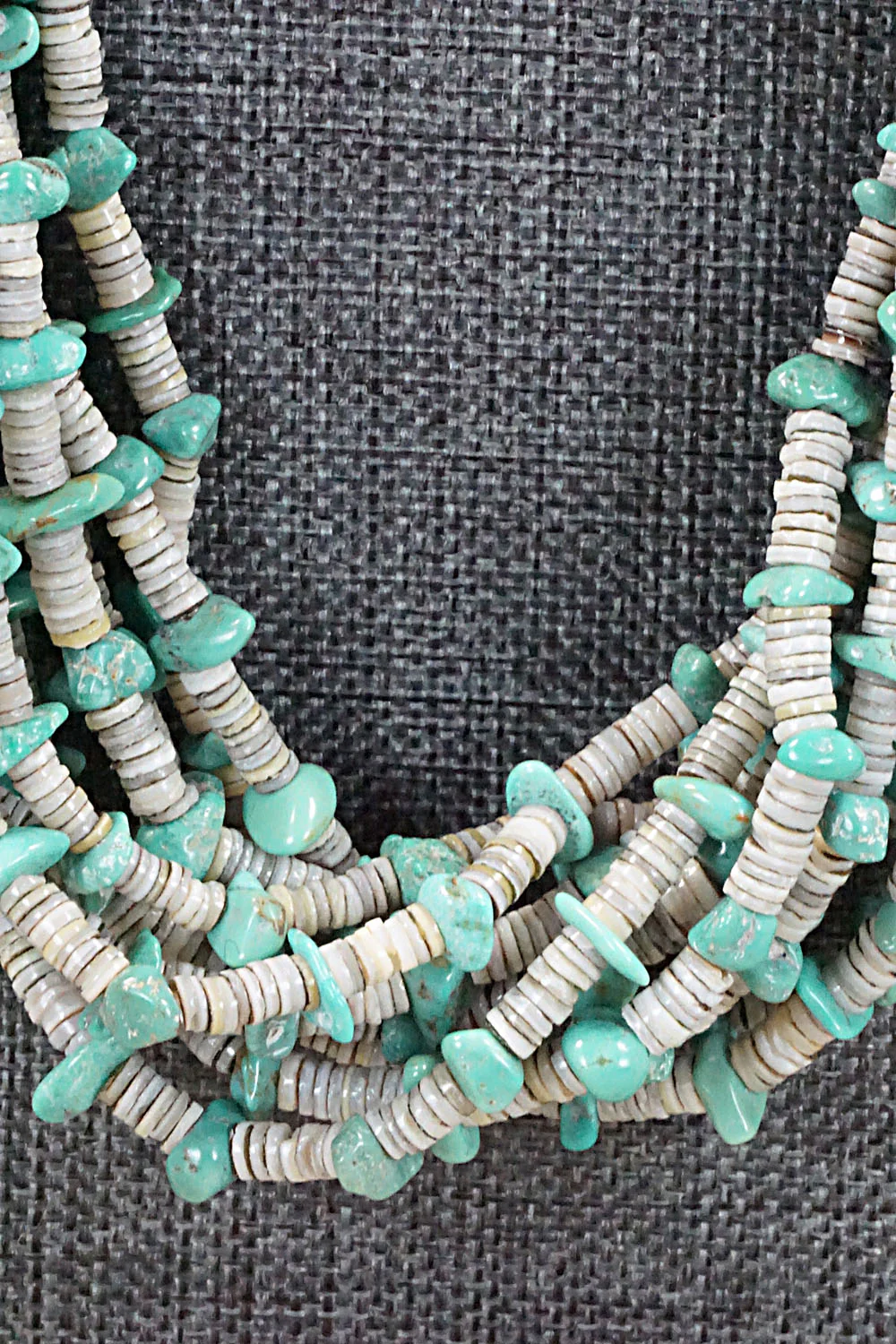 Turquoise, Shell & Sterling Silver Necklace - Ramona Bird - Image 7