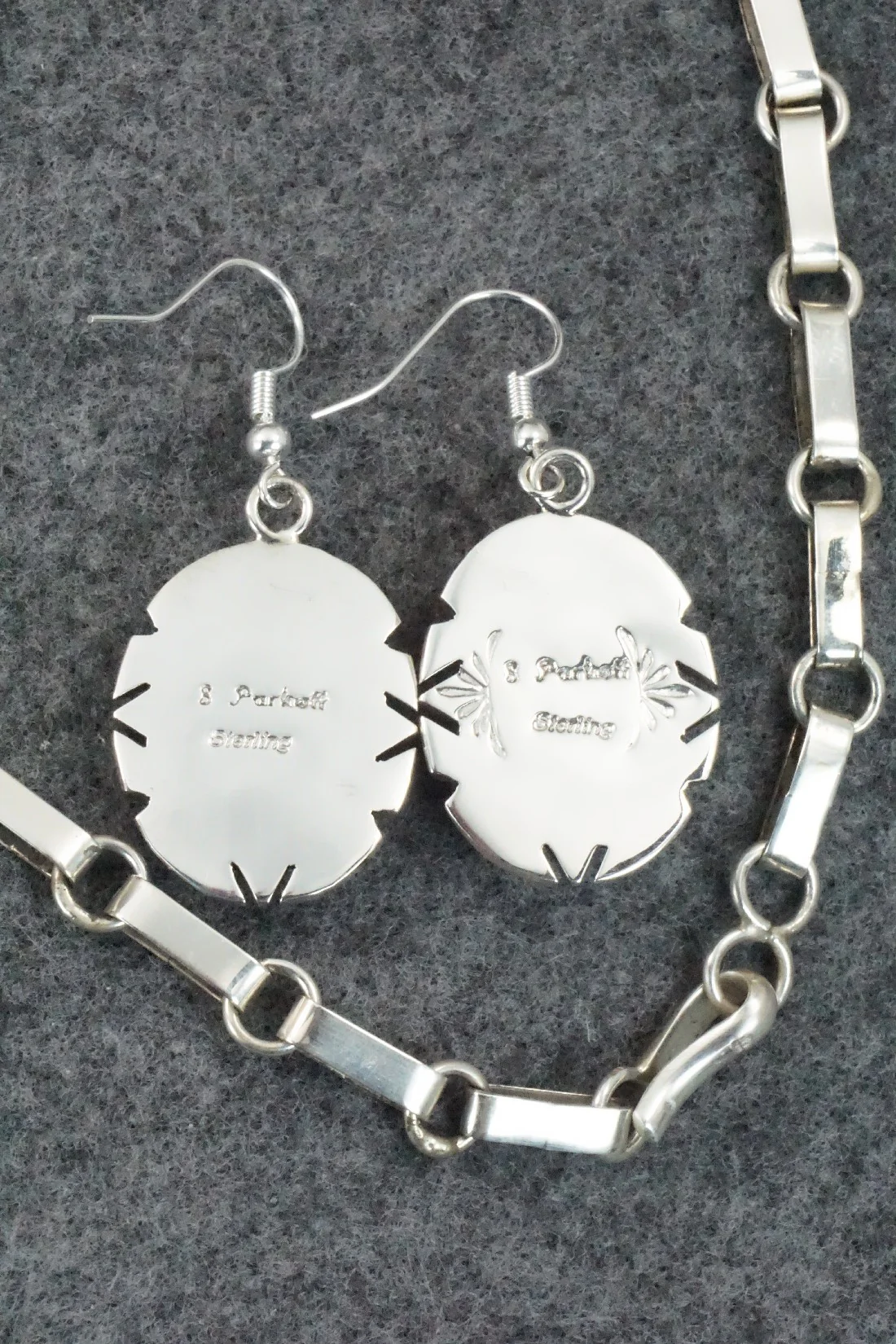 Turquoise, Spiny Oyster, Onyx & Sterling Silver Necklace Set - Sandra Parkett - Image 10