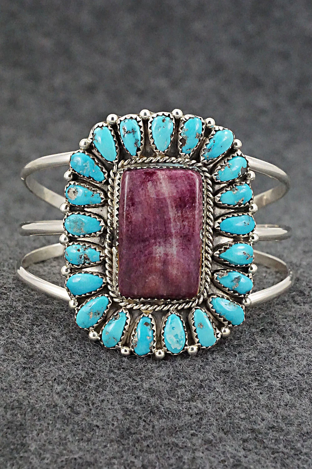 Turquoise, Spiny Oyster & Sterling Silver Necklace and Earrings - Justina Wilson - Image 10