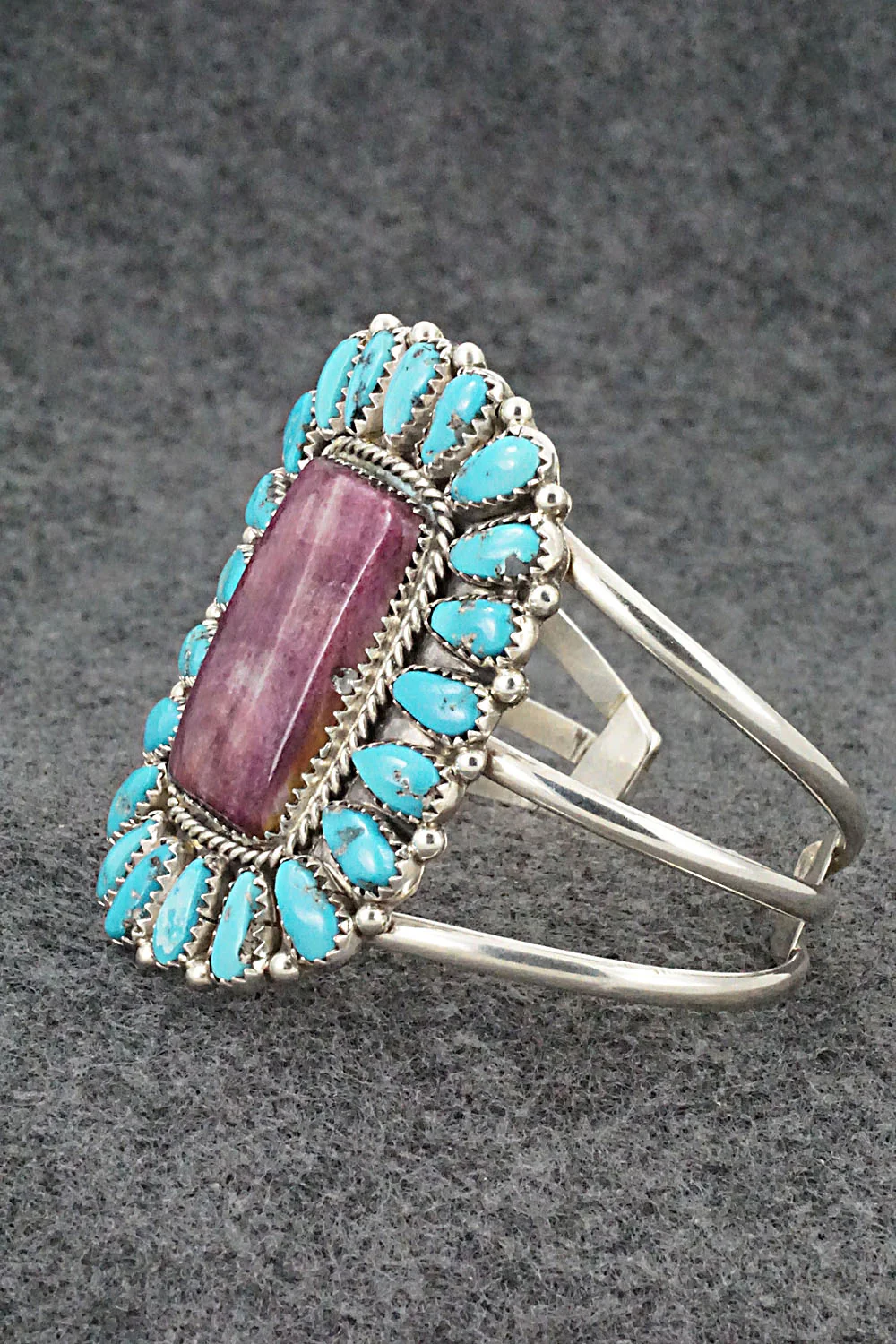 Turquoise, Spiny Oyster & Sterling Silver Necklace and Earrings - Justina Wilson - Image 11