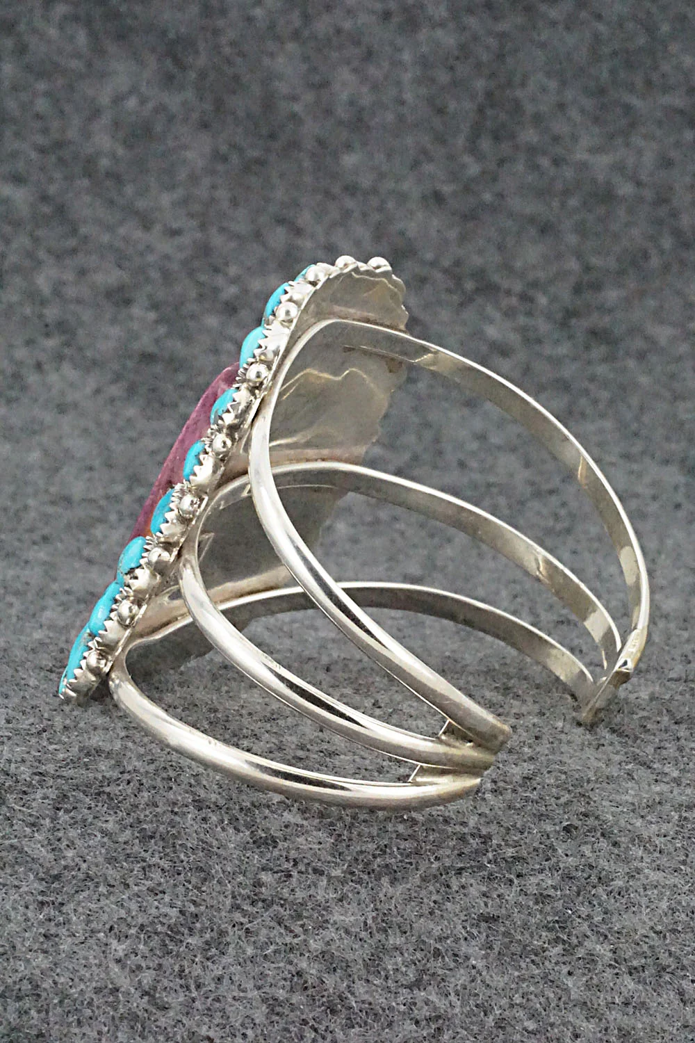 Turquoise, Spiny Oyster & Sterling Silver Necklace and Earrings - Justina Wilson - Image 12