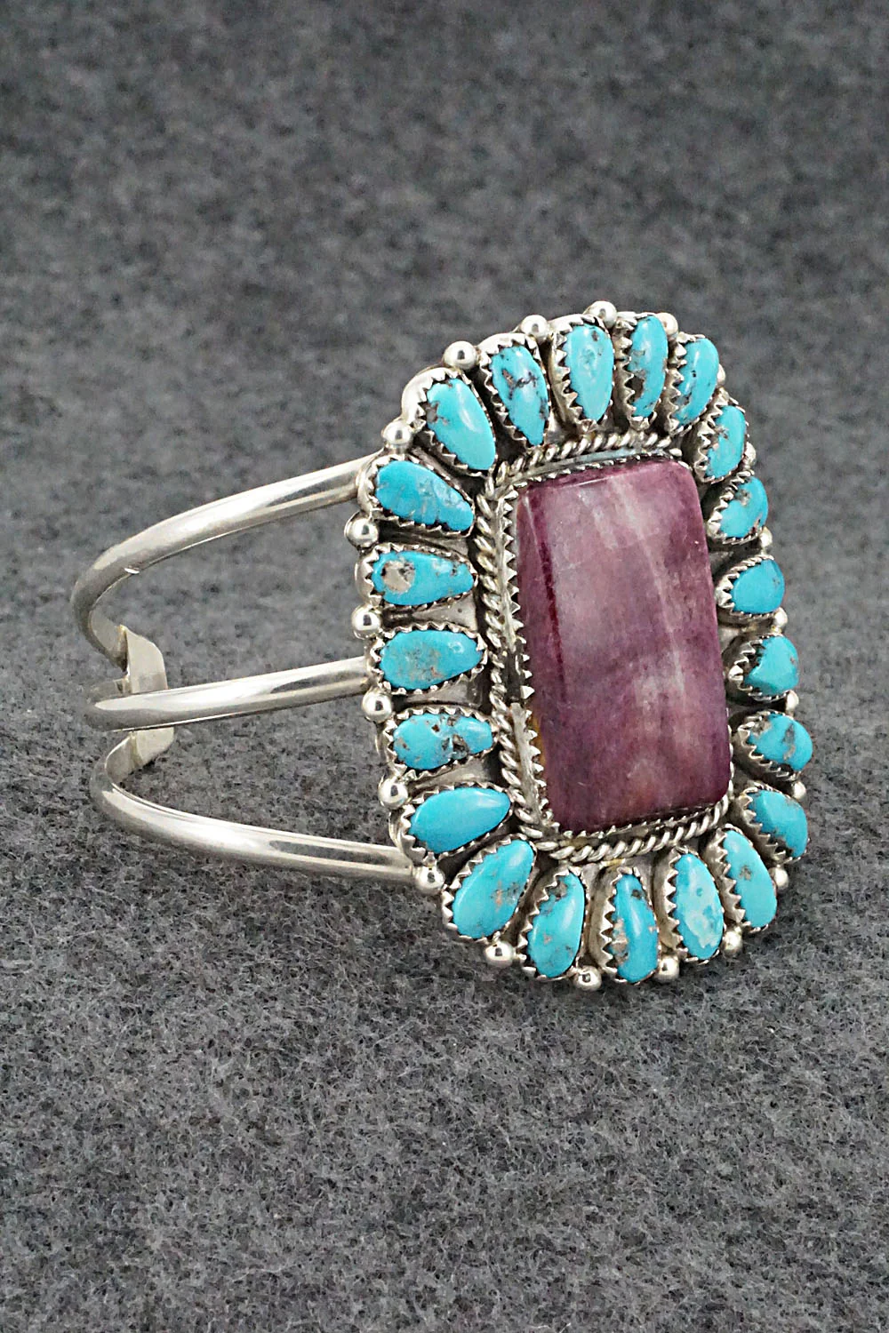 Turquoise, Spiny Oyster & Sterling Silver Necklace and Earrings - Justina Wilson - Image 13