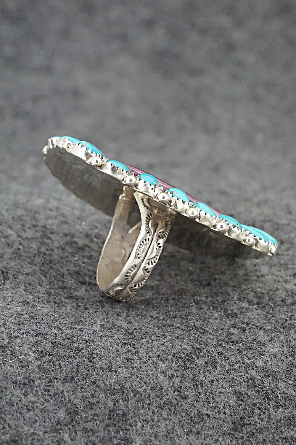 Turquoise, Spiny Oyster & Sterling Silver Necklace and Earrings - Justina Wilson - Image 17