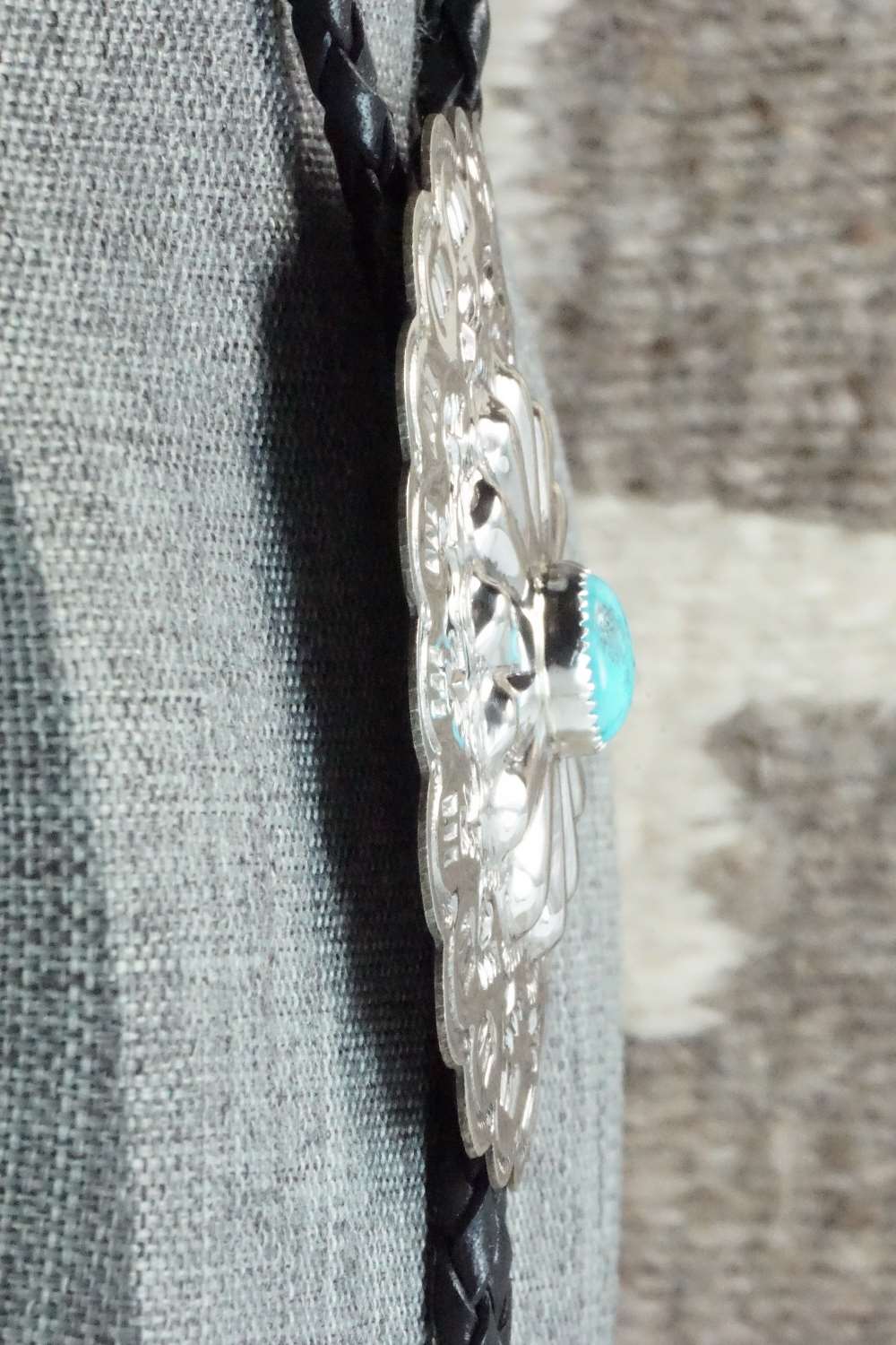 Turquoise & Sterling Silver Bolo Tie - Dale Morgan - Image 5