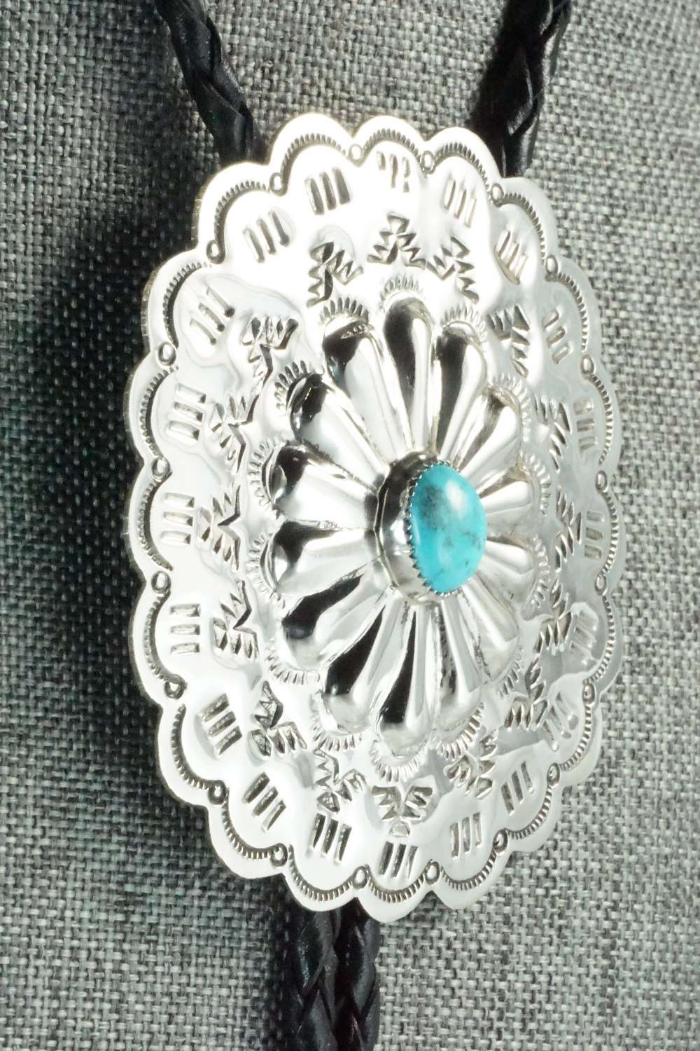 Turquoise & Sterling Silver Bolo Tie - Dale Morgan - Image 6