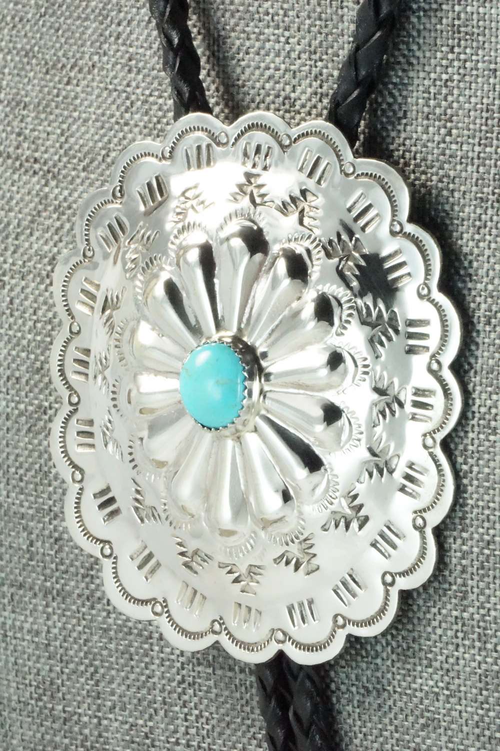 Turquoise & Sterling Silver Bolo Tie - Dale Morgan - Image 3