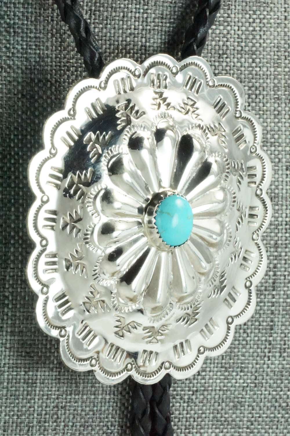 Turquoise & Sterling Silver Bolo Tie - Dale Morgan - Image 4