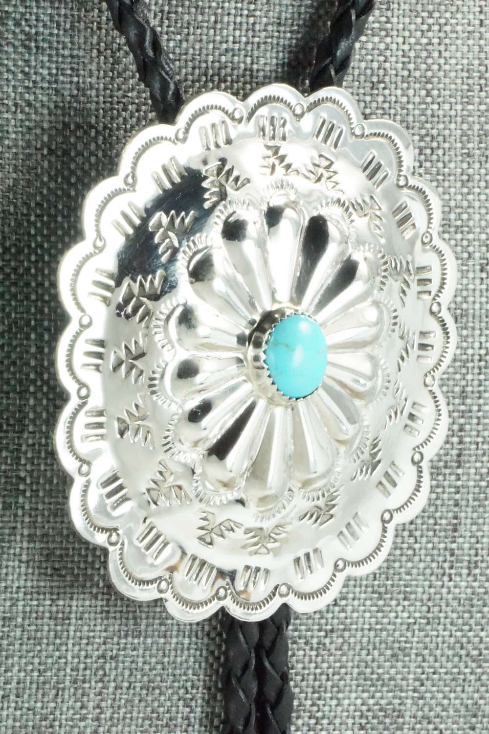 Turquoise & Sterling Silver Bolo Tie - Dale Morgan - Image 5