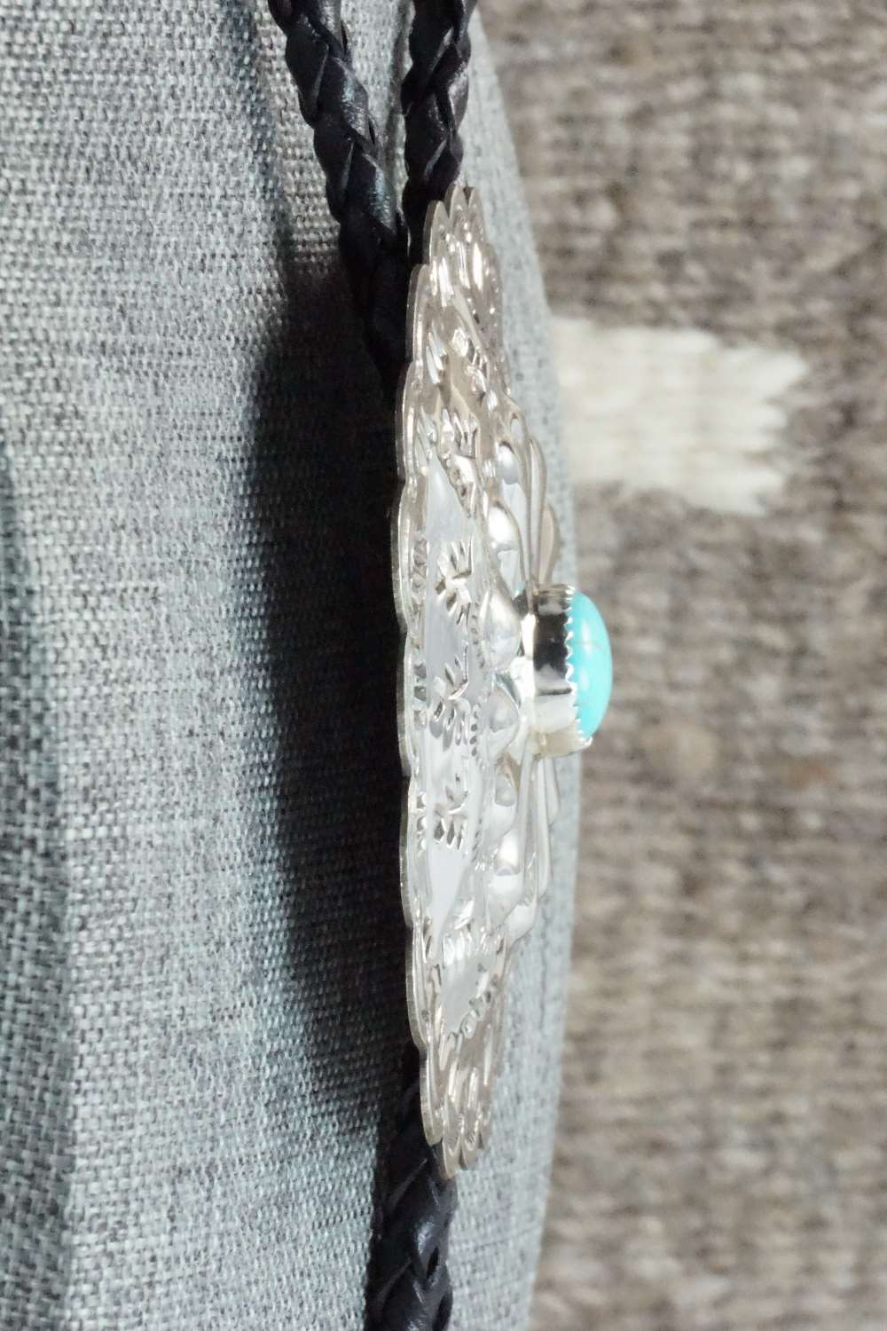Turquoise & Sterling Silver Bolo Tie - Dale Morgan - Image 6