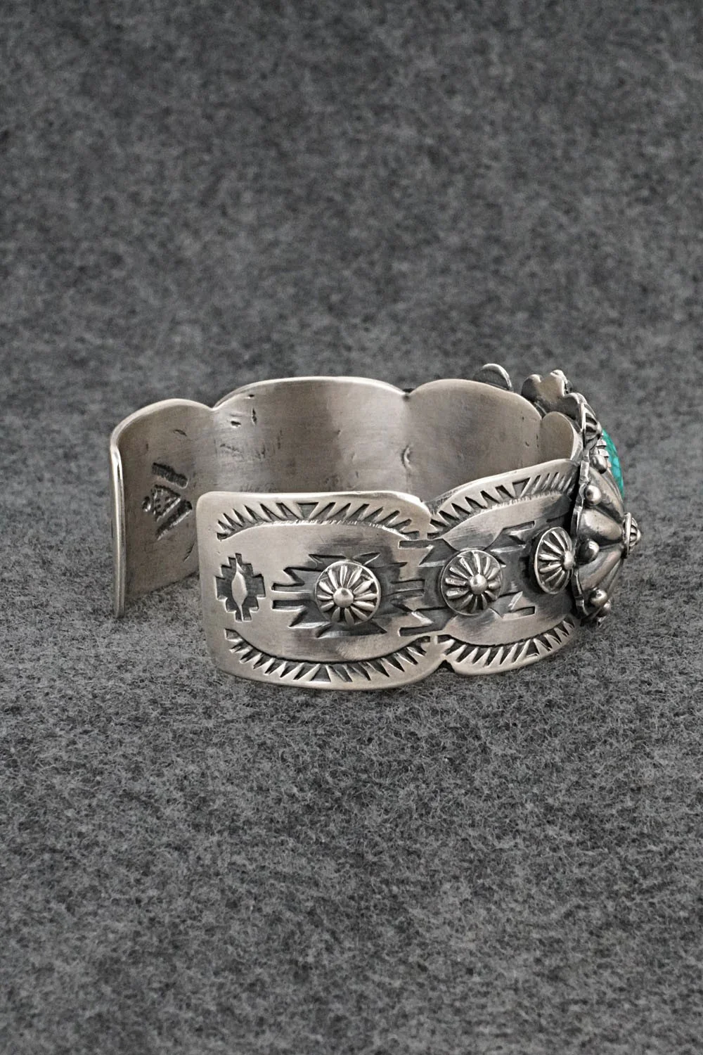 Turquoise & Sterling Silver Bracelet - Andrew Gordon - Image 5