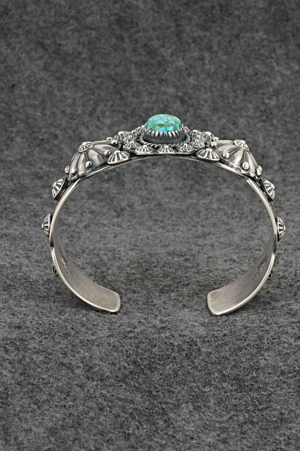 Turquoise & Sterling Silver Bracelet - Andrew Gordon - Image 8