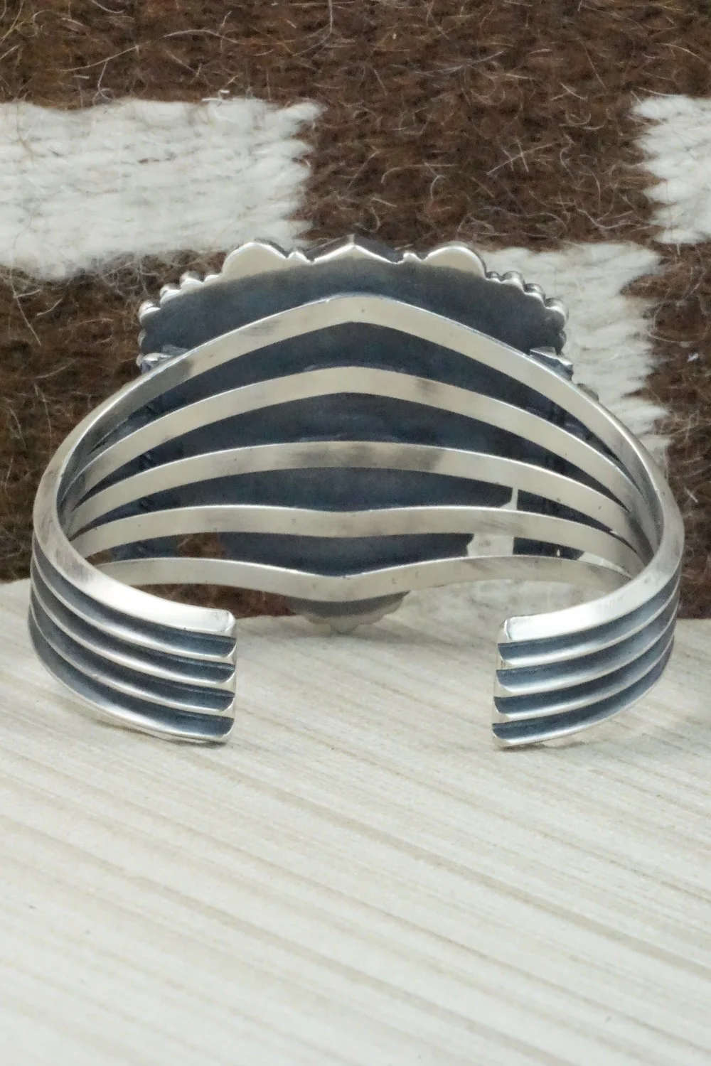 Turquoise & Sterling Silver Bracelet - Derrick Gordon - Image 11