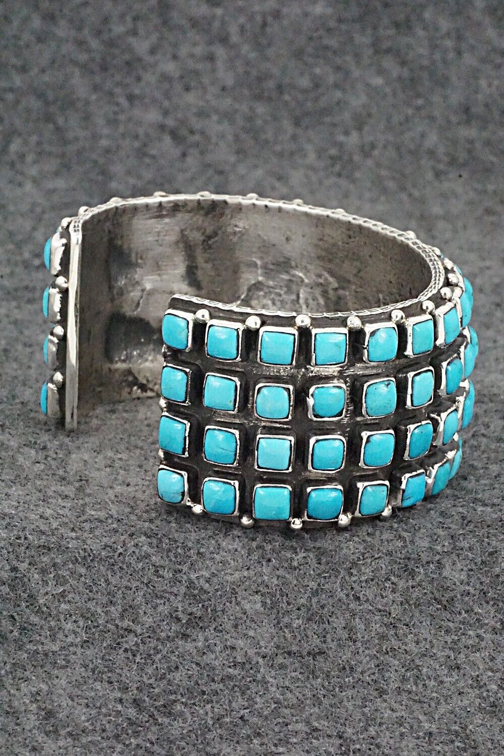 Turquoise & Sterling Silver Bracelet - Ernest Rangel - Image 5
