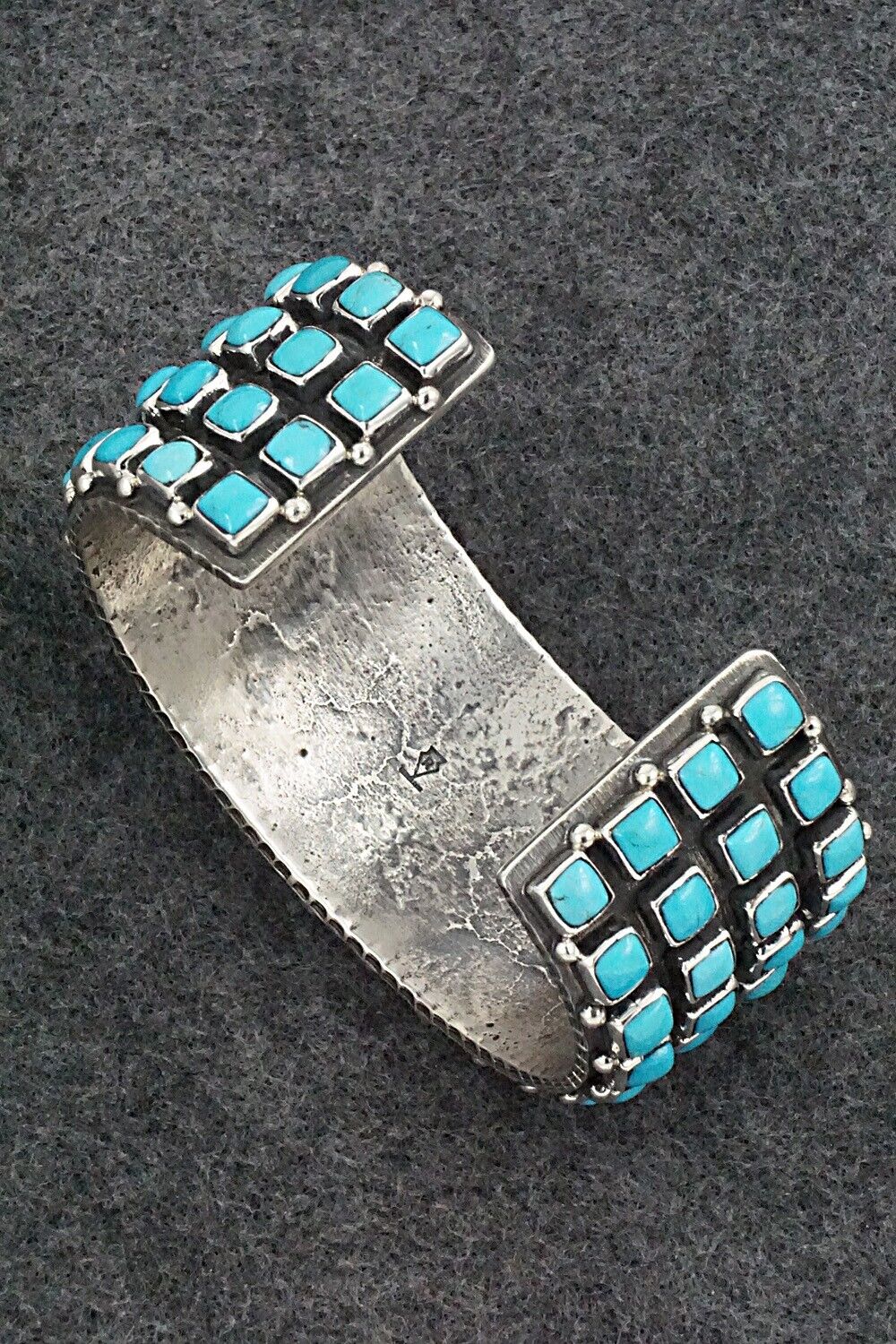 Turquoise & Sterling Silver Bracelet - Ernest Rangel - Image 8