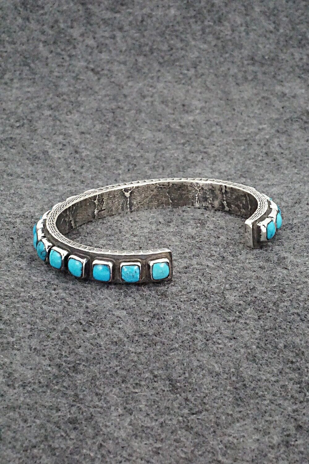 Turquoise & Sterling Silver Bracelet - Ernest Rangel - Image 3