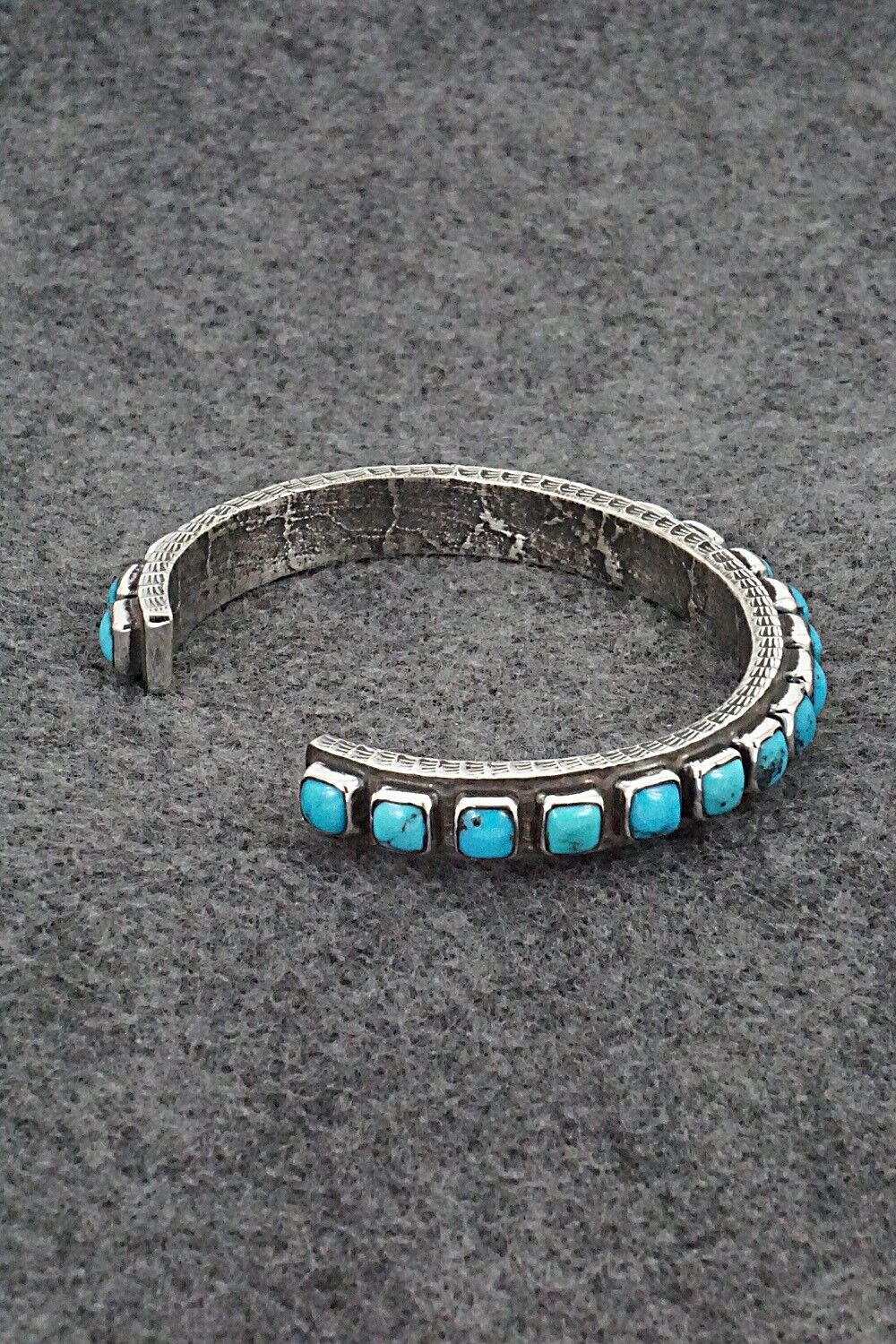 Turquoise & Sterling Silver Bracelet - Ernest Rangel - Image 4