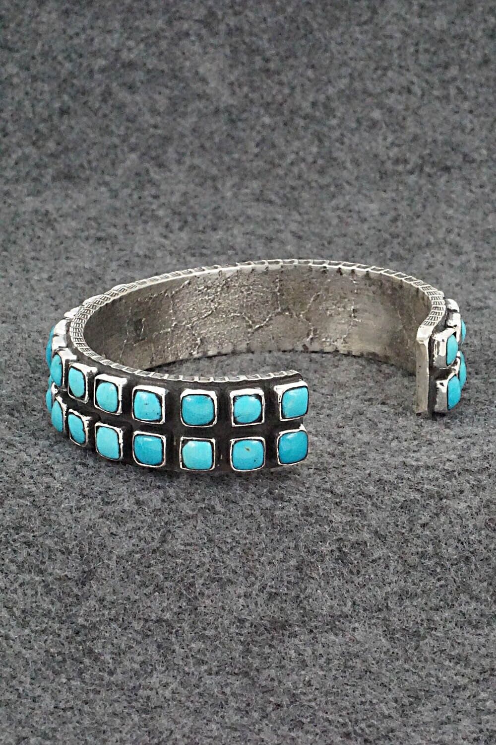 Turquoise & Sterling Silver Bracelet - Ernest Rangel - Image 3
